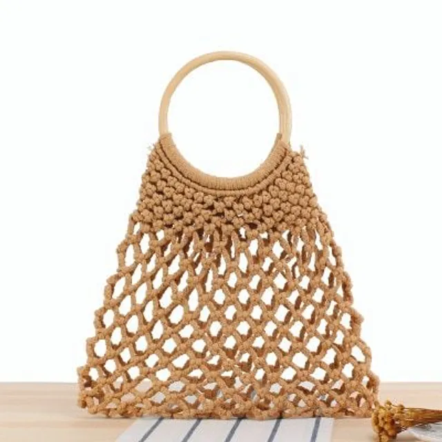 Hand knitted rattan shoulder bag - many types to choose from
