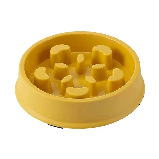 Anti-swallowing bowl for slowing feeding