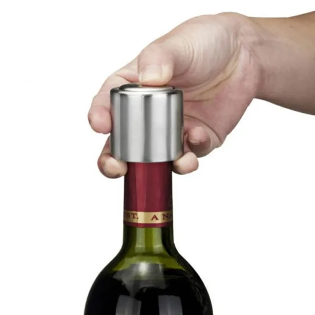 Stainless steel wine stopper