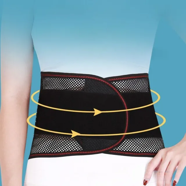 Ceinture de sport noire pour la perte de poids en tissu premium avec soutien dorsal - fitness, yoga, salle de sport