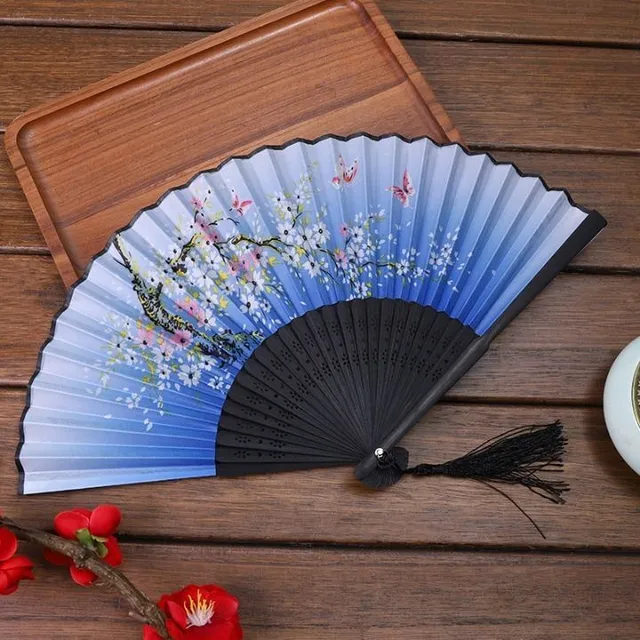 Japonský trendy stylový barevný moderní vějíř pro horké letní dny - více barev