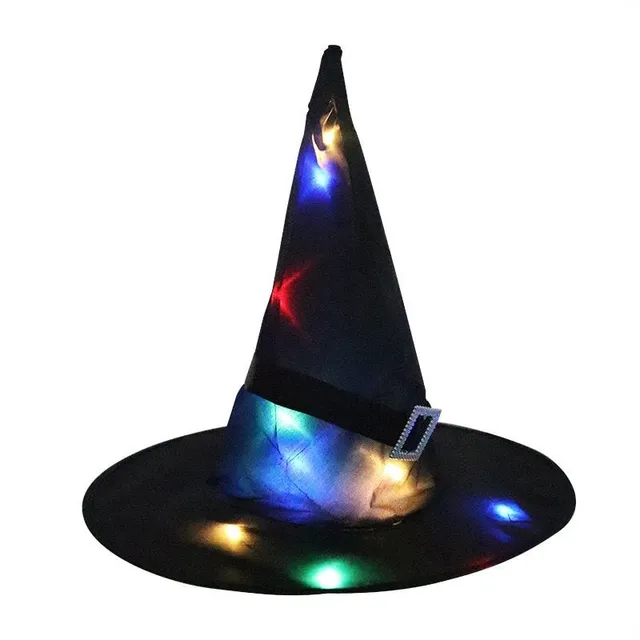 Chapeau de sorcière avec lumière LED