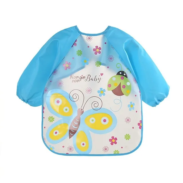 Baby bib with long sleeve