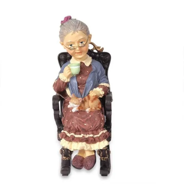 Unique ceramic figures of seniors - original gift