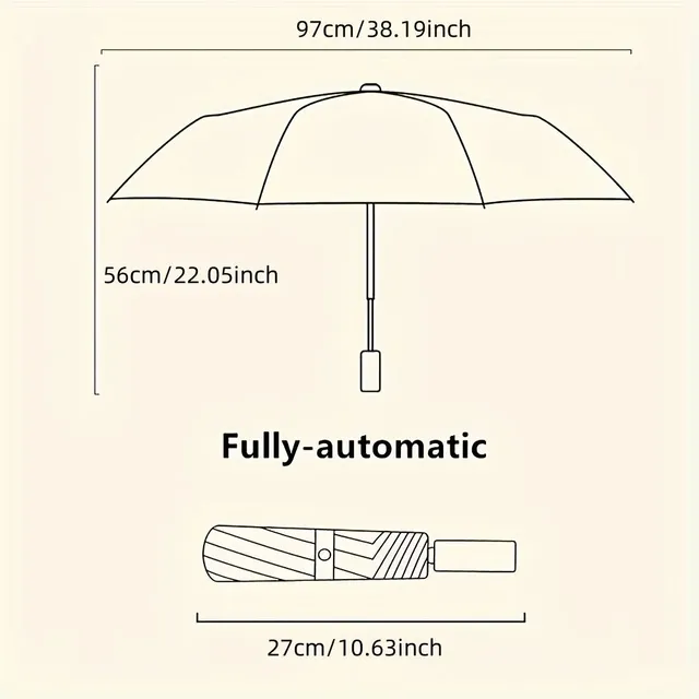 Compact folding umbrella with cat motif