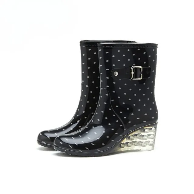 Women's rain boots on wedge