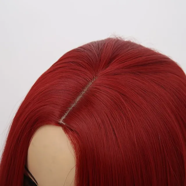 Synthetic wig - red