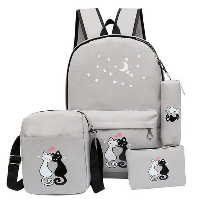 Set for school with cats