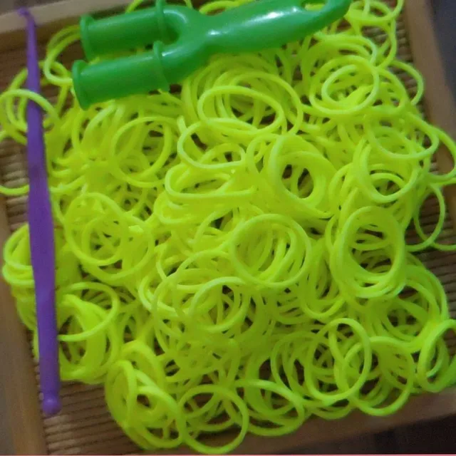 DIY knitting elastics for hair and crafting 300 pcs