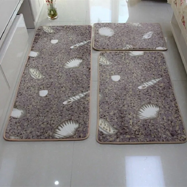 Bathroom mats with 3 pcs