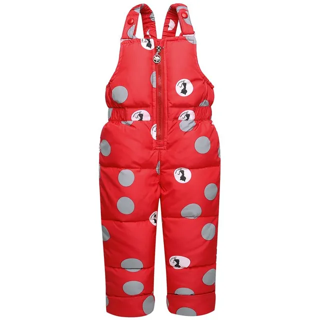 Girls winter set with polka dots - Jacket and trousers - 4 colours