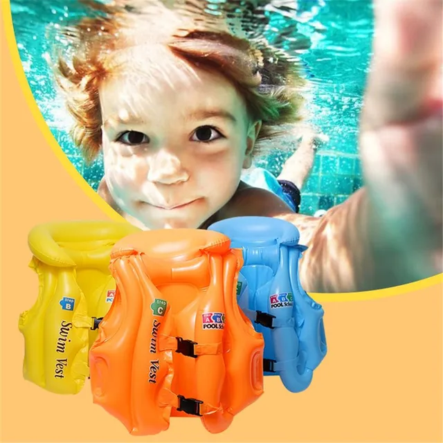 Nafukovací praktická moderní záchranná vodácká vesta pro děti - více barev