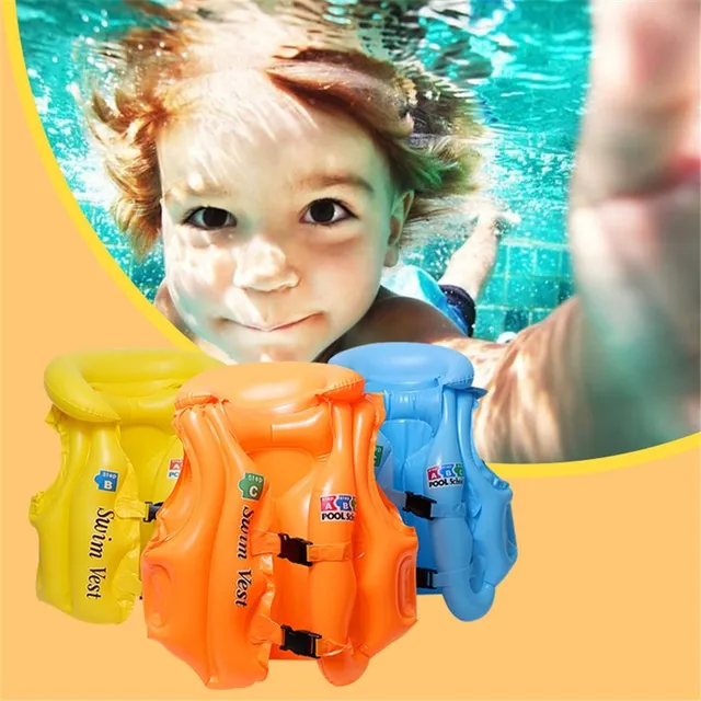 Inflatable practical modern rescue water vest for children - more colors