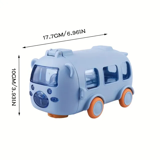 Sportovní láhev na vodu ve tvaru auta/autobusu se slamkou, 500 ml