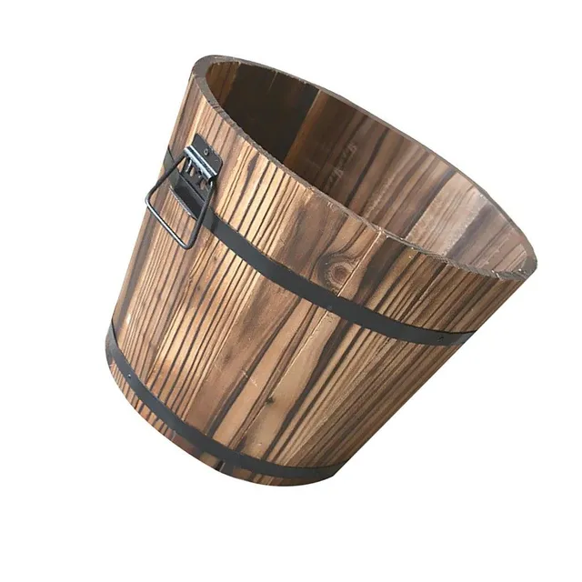 Wooden flower pot 2 pcs