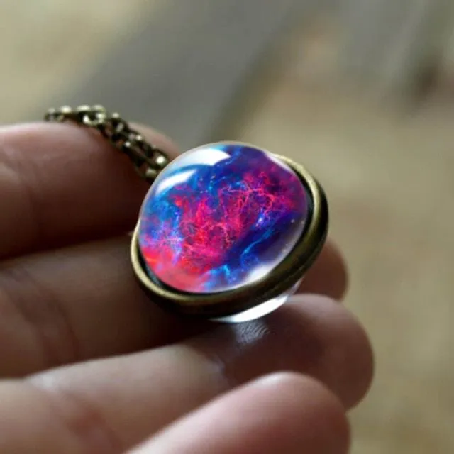 Stylish necklace with planet SPACE