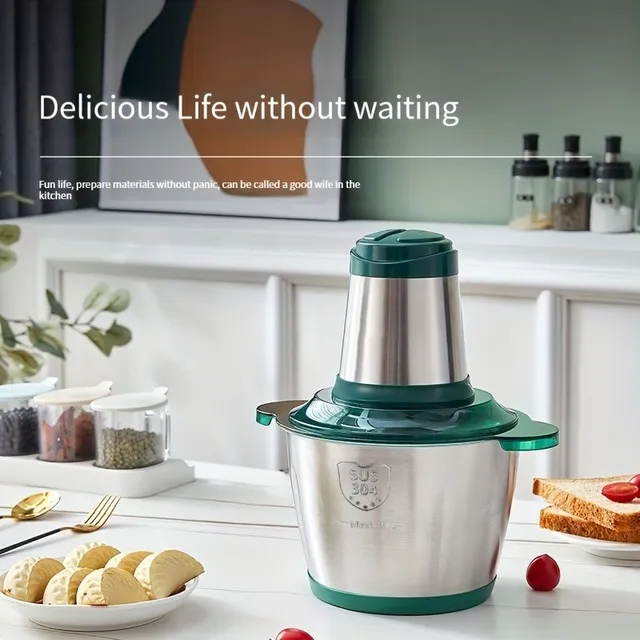Powerful electric food processor 3 l with 2 speeds