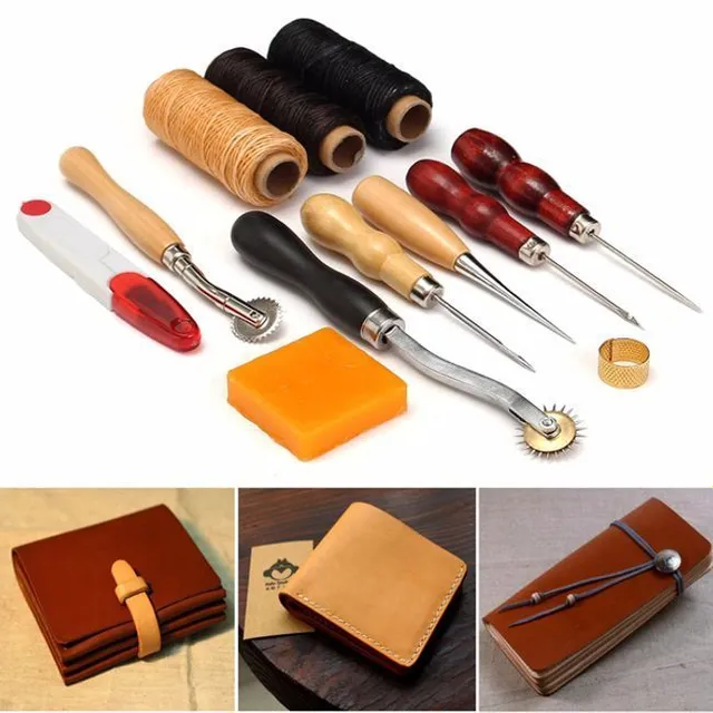 Set of tools for working with leather - 13 pieces