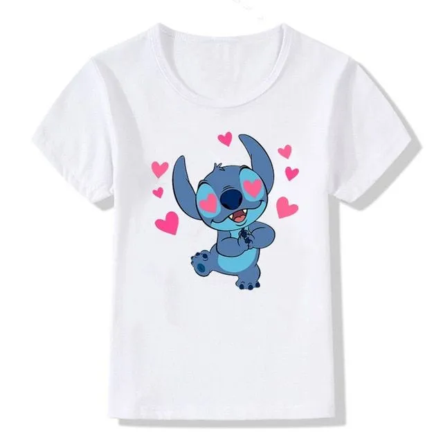 T-shirt per bambini con stampe di simpatici coniglietti