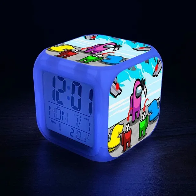 Lighting alarm for children with gaming motifs among-us-07