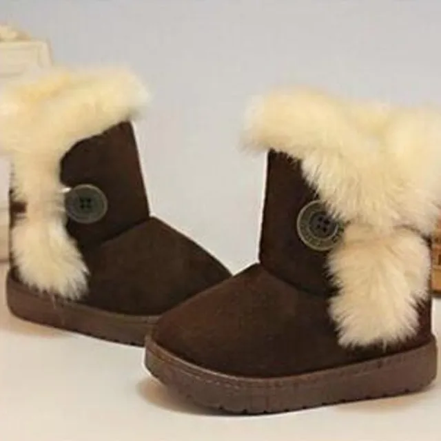 Girls winter roller with fur coat