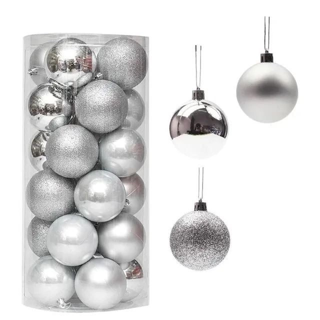 Trendy Christmas tree balls in different colours Bianca