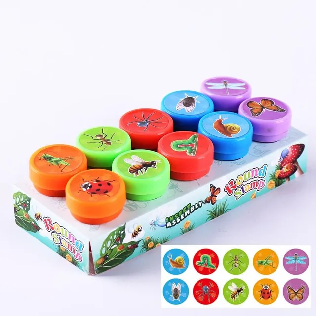 Children's set of picture stamps - 10 pcs