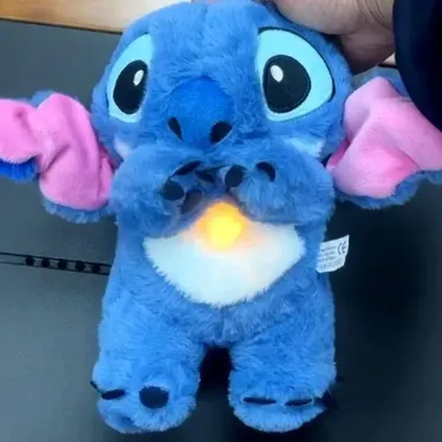 Soothing Lilo & Stitch plush toy with music and light for children to sleep