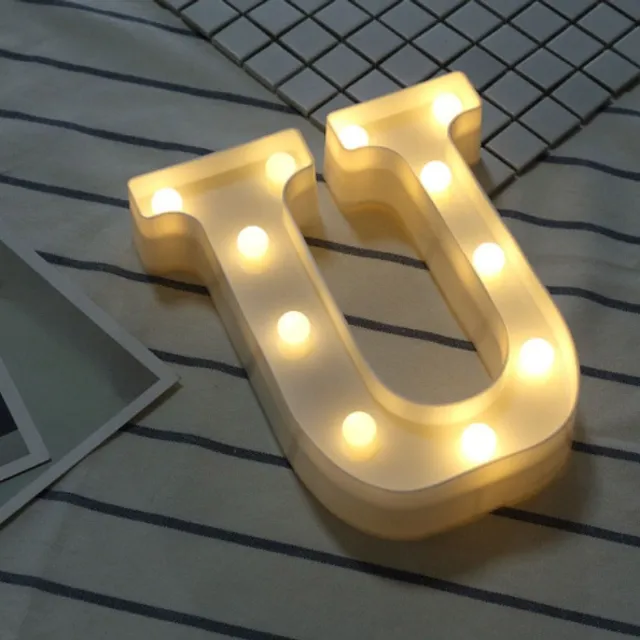 LED light letters u
