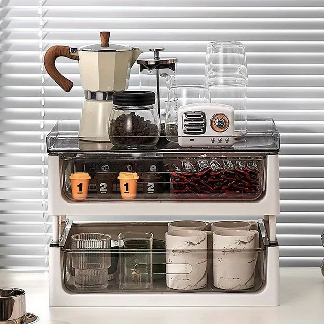 Practical coffee organizer and accessories with multiple sockets