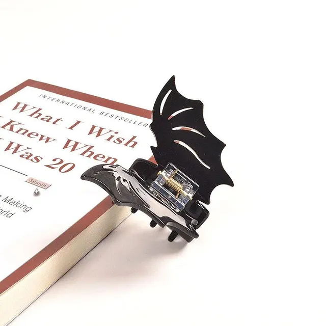 Women's Gothic Single Color Hair Clip in Bat Shape