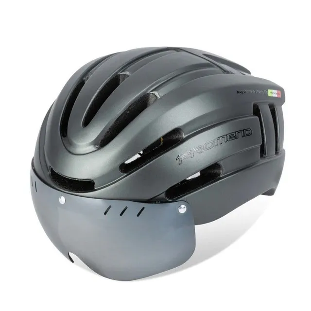 Kask rowerowy z okularami 57 - 62 cm