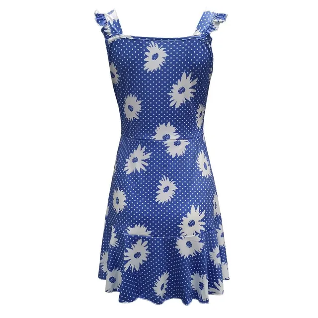 Ruffled summer dress with floral print