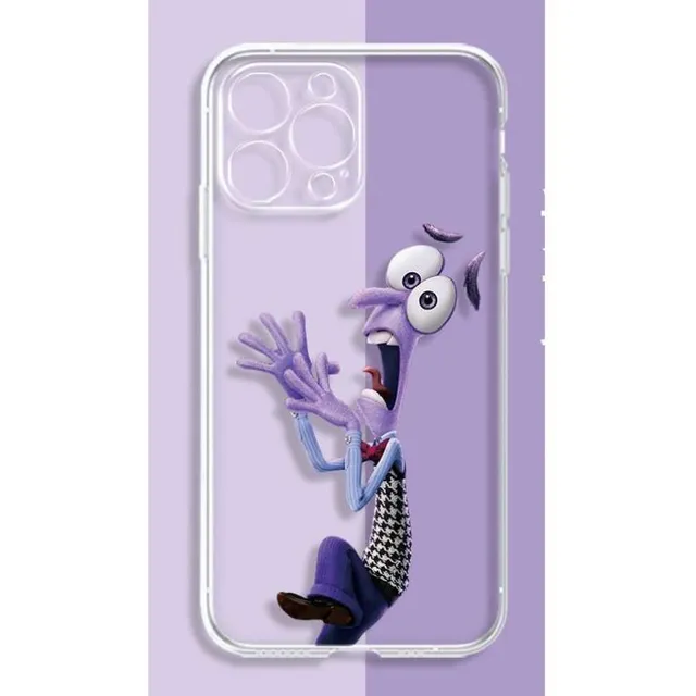 Husă transparentă pentru telefoane iPhone cu personaje din desenele animate V în cap 2 - Inside Out 2