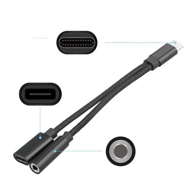 Adaptor USB-C la jack 3,5 mm / USB-C