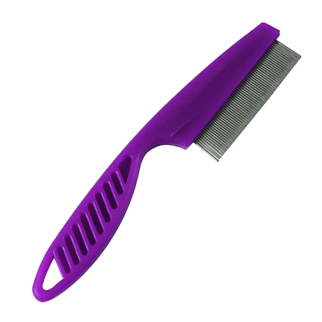 Stainless steel flea comb for pets Coat for lice with handle Coat for dog and cat care Comb for flea and egg comb 14 cm