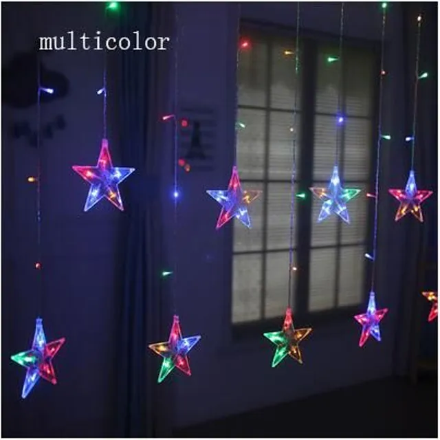 Christmas LED light chain with stars