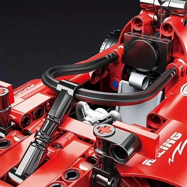 Nová stavebnice F1 závodní vůz - Pull Back, sběratelský model s bloky