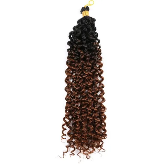 Colored curly strands for hair extensions