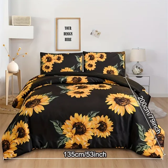 Lenjerie de pat cu motive de floarea-soarelui - Moale și confortabil pentru vise dulci