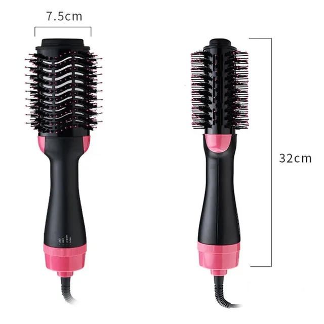 3-in-1 Heat Brush - Hair Dryer, Comb and Curling Iron