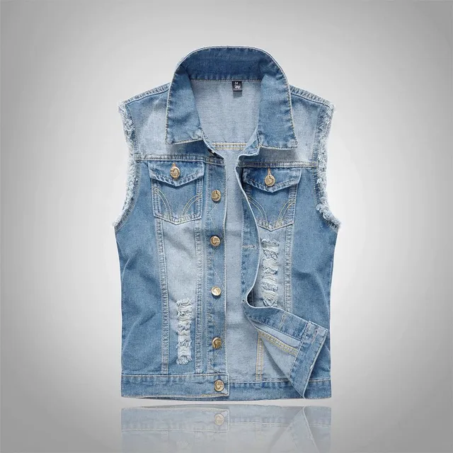 Men's retro denim vest