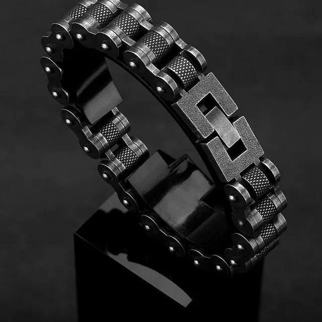 Bracelet pour homme en style chaîne de moto