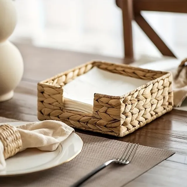 1pc Knitted napkin holder made of natural material