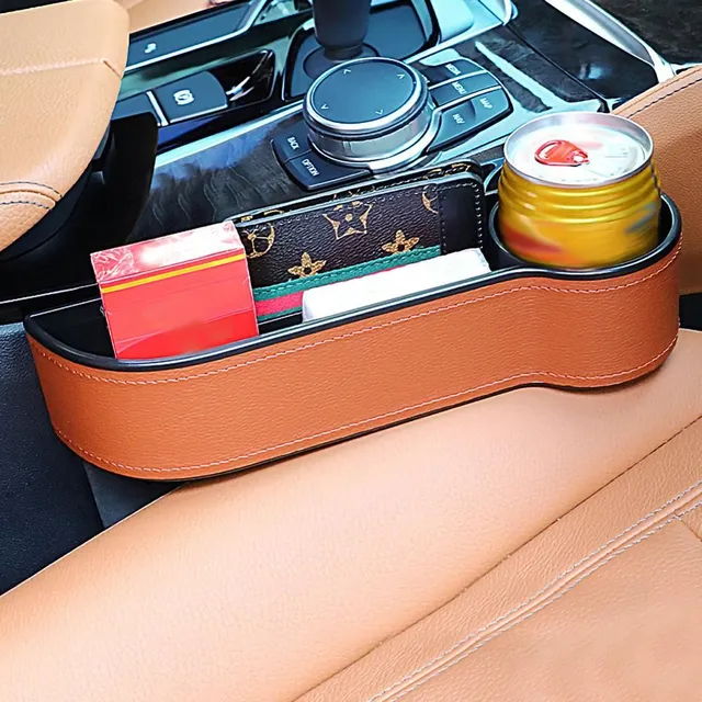 Stylish leather car organiser