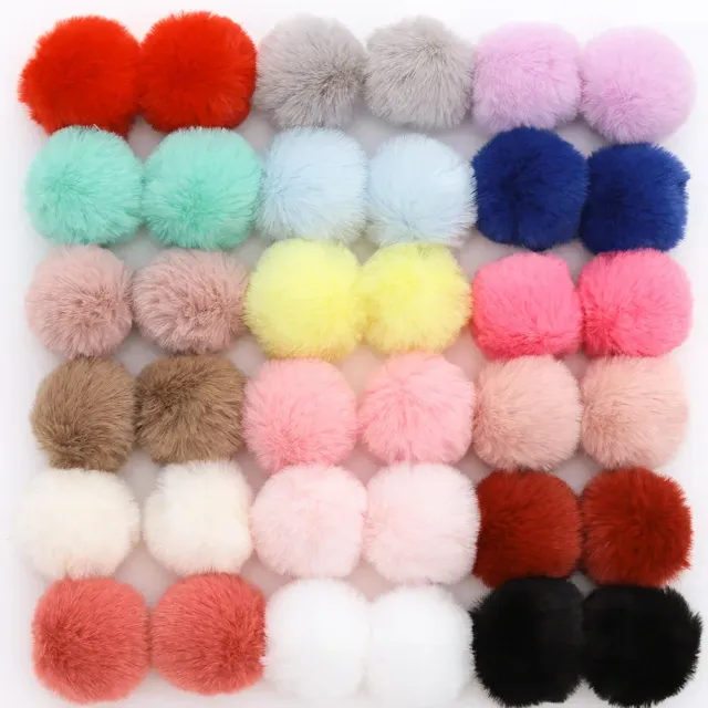 Colorful fluffy soft pompon balls