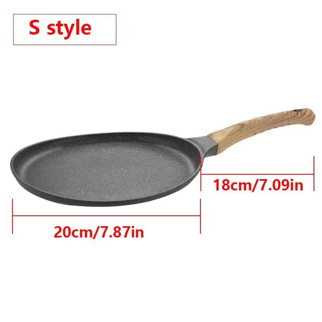 Pancake pancake pan - Non-sticky surface, Wooden handle, Suitable for induction