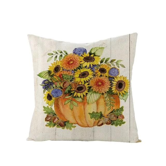 Decorative pillowcase with autumn harvest printing