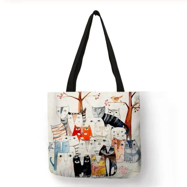 Solid bag with cats 40x40cm