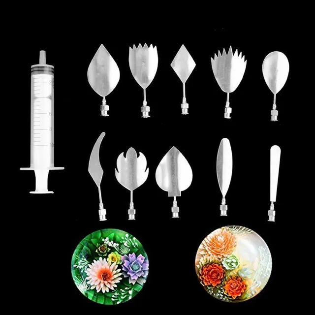 11 pcs Set of cutlets for the production of gelatine blossoms